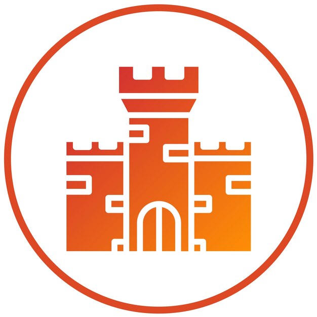 Diseño vectorial Estilo de icono de la fortaleza
