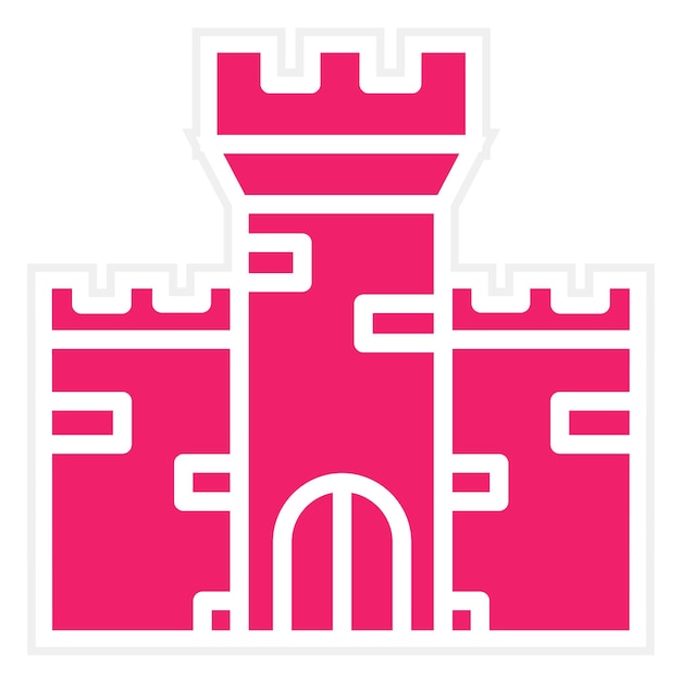 Diseño vectorial Estilo de icono de la fortaleza
