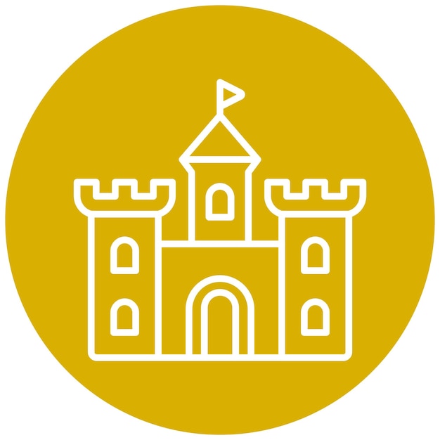 Diseño vectorial Estilo de icono de la fortaleza