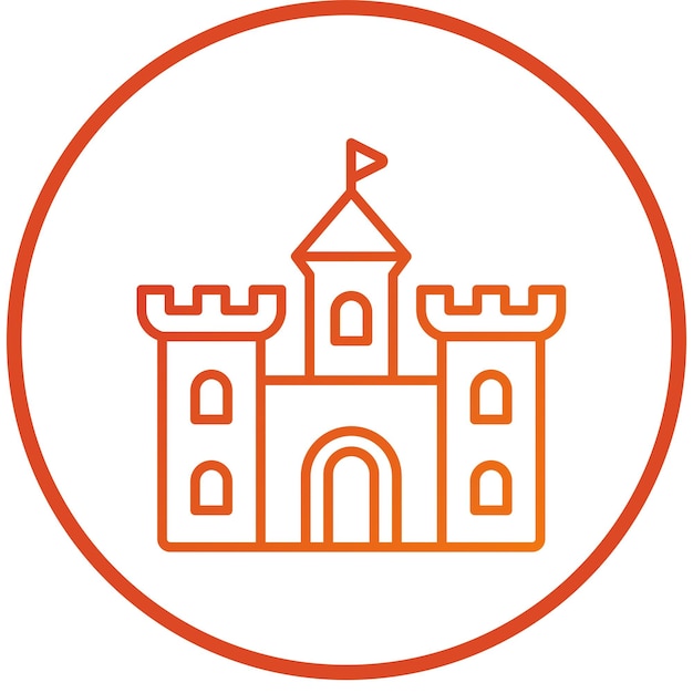 Diseño vectorial Estilo de icono de la fortaleza