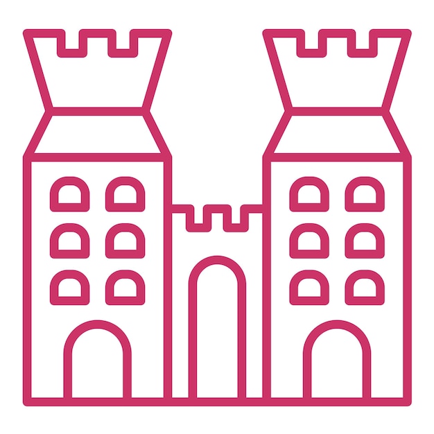 Diseño vectorial Estilo de icono de la fortaleza
