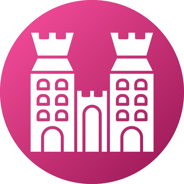 Diseño vectorial Estilo de icono de la fortaleza