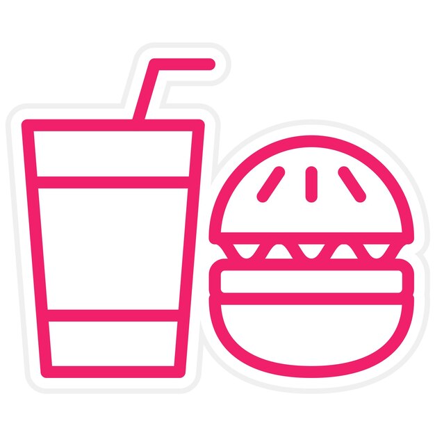 Diseño vectorial de estilo de icono de fortificación de alimentos