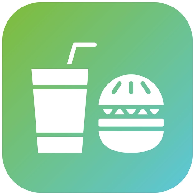 Diseño vectorial de estilo de icono de fortificación de alimentos