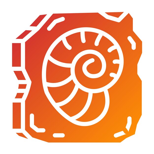 Diseño vectorial Estilo de icono fósil