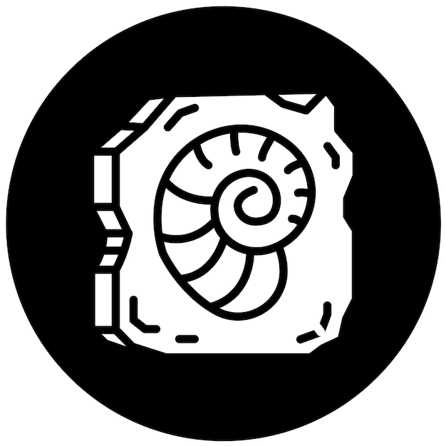 Diseño vectorial Estilo de icono fósil