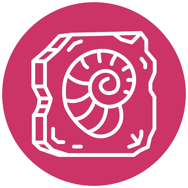 Diseño vectorial Estilo de icono fósil