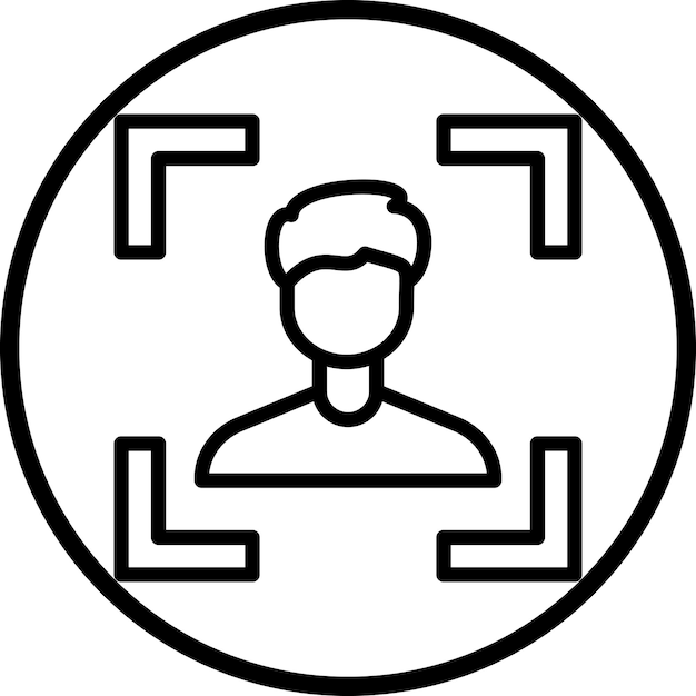 Diseño vectorial Estilo del icono de la foto de cabeza