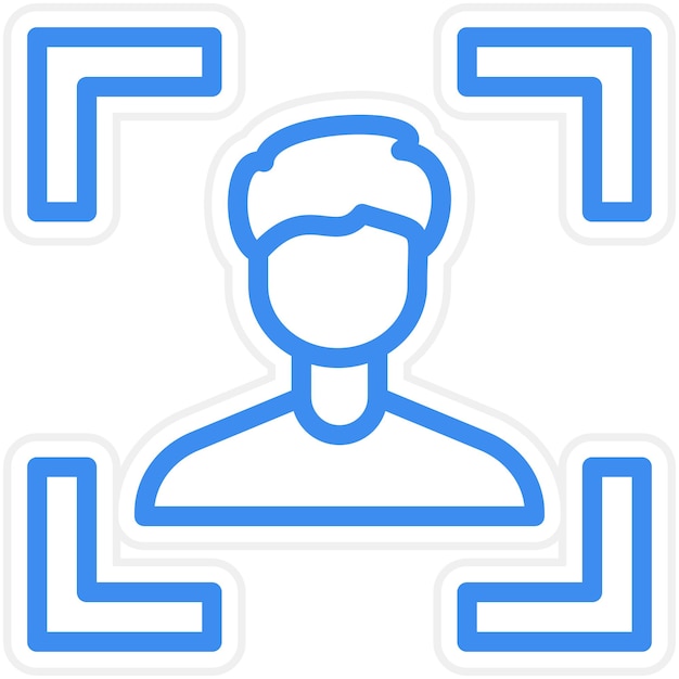 Diseño vectorial Estilo del icono de la foto de cabeza