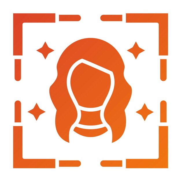 Diseño vectorial Estilo del icono de la foto de cabeza