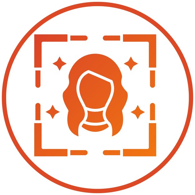 Diseño vectorial Estilo del icono de la foto de cabeza