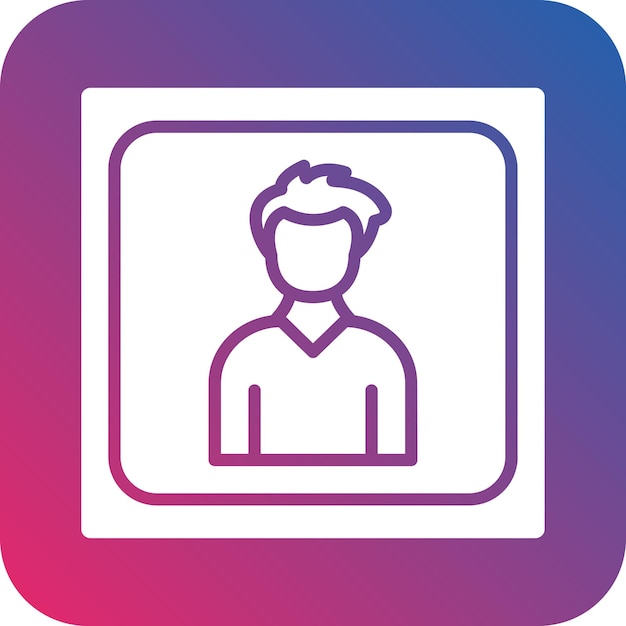Diseño vectorial de estilo de icono fotográfico