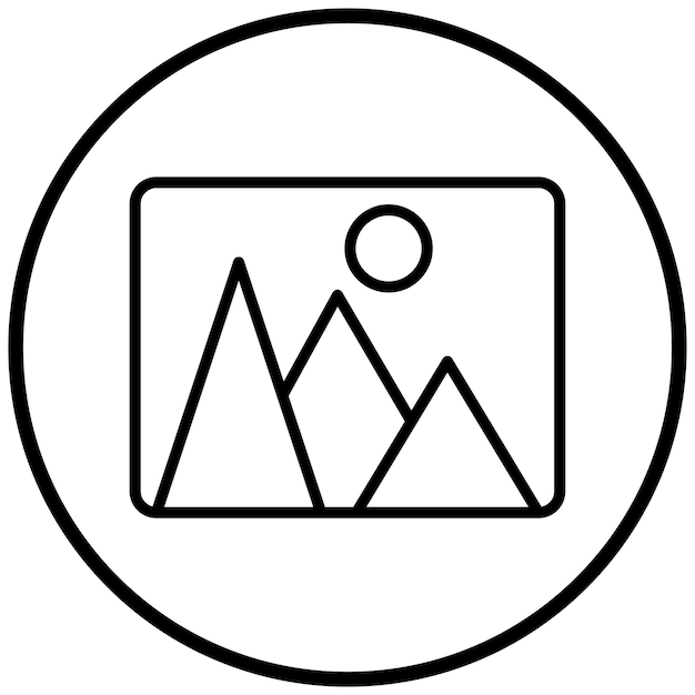 Diseño vectorial de estilo de icono fotográfico