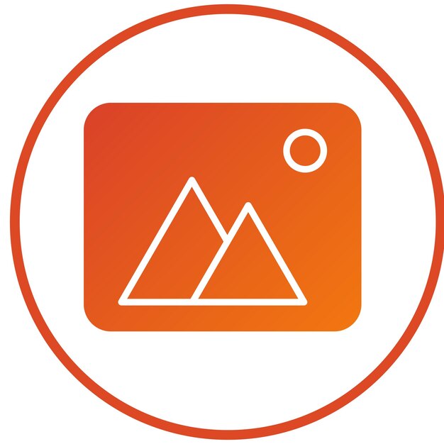 Diseño vectorial de estilo de icono fotográfico