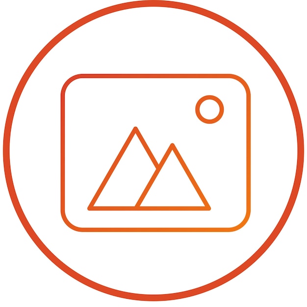 Diseño vectorial de estilo de icono fotográfico