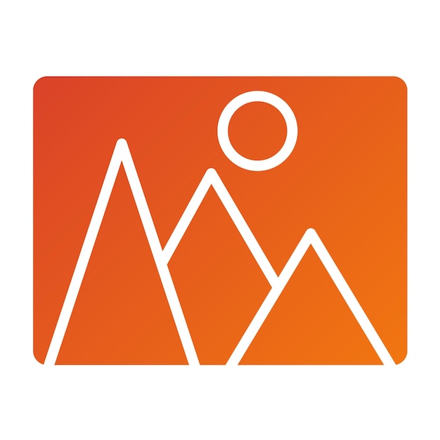 Diseño vectorial de estilo de icono fotográfico