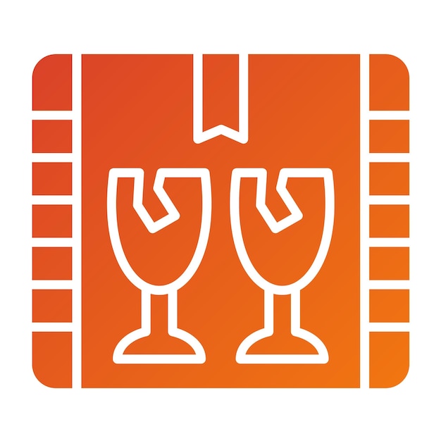 Diseño vectorial Estilo de icono frágil