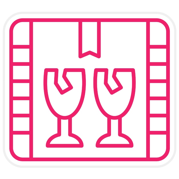 Diseño vectorial Estilo de icono frágil