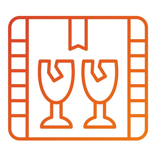 Diseño vectorial Estilo de icono frágil