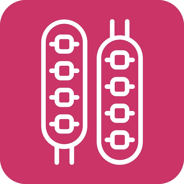 Diseño vectorial de estilo de icono de franja de led