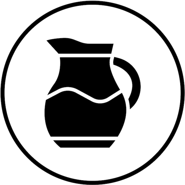 Diseño vectorial Estilo del icono del frasco de agua