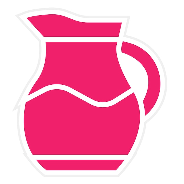 Diseño vectorial Estilo del icono del frasco de agua