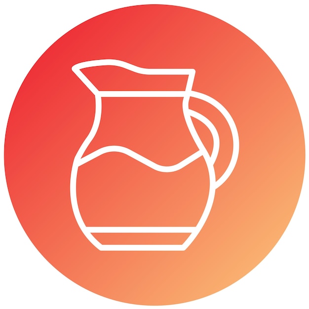 Diseño vectorial Estilo del icono del frasco de agua