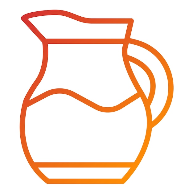 Diseño vectorial Estilo del icono del frasco de agua