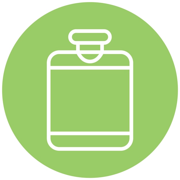Diseño vectorial de estilo de icono de frasco de cadera
