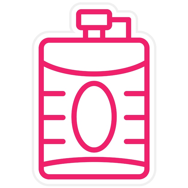 Diseño vectorial de estilo de icono de frasco de cadera