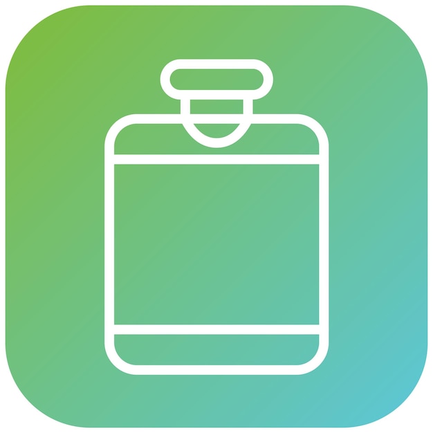 Diseño vectorial de estilo de icono de frasco de cadera
