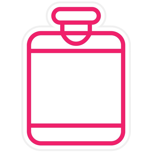 Diseño vectorial de estilo de icono de frasco de cadera