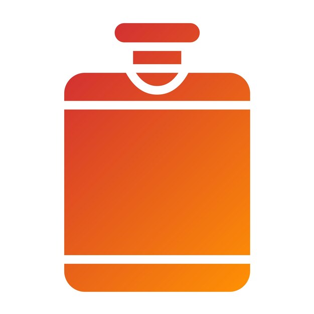 Diseño vectorial de estilo de icono de frasco de cadera