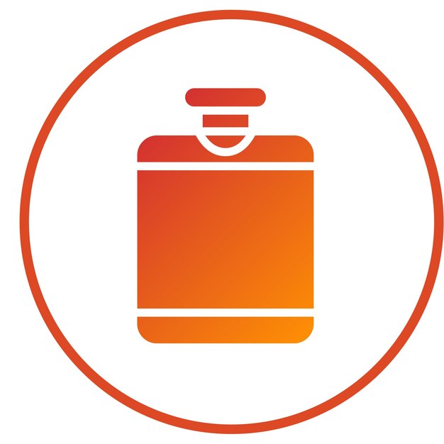 Diseño vectorial de estilo de icono de frasco de cadera