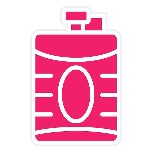 Diseño vectorial de estilo de icono de frasco de cadera
