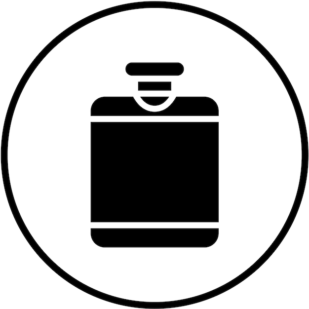 Diseño vectorial de estilo de icono de frasco de cadera