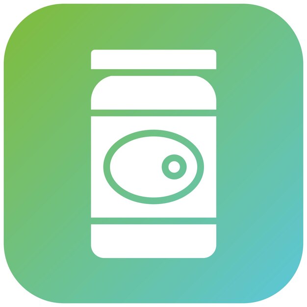 Diseño vectorial Estilo del icono del frasco de oliva