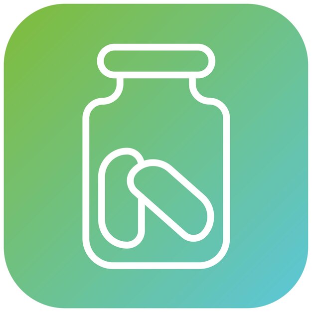 Diseño vectorial Estilo del icono del frasco de pepinillos