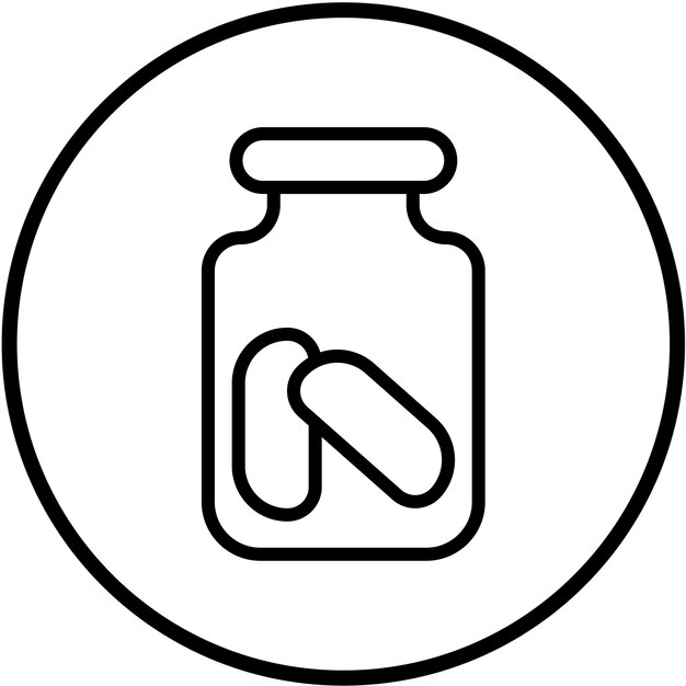 Diseño vectorial Estilo del icono del frasco de pepinillos