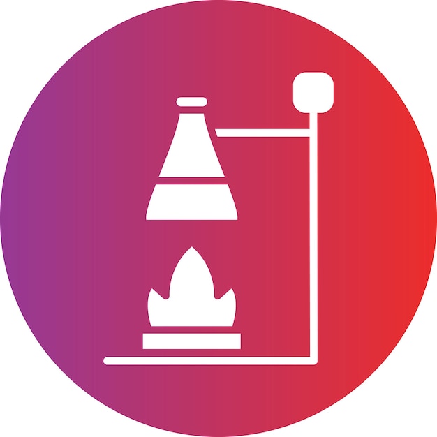 Diseño vectorial Estilo del icono del frasco de quema