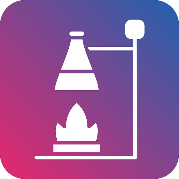 Diseño vectorial Estilo del icono del frasco de quema