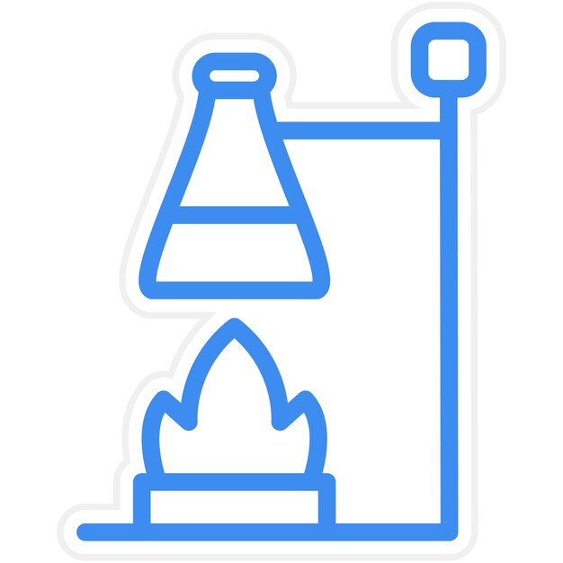 Diseño vectorial Estilo del icono del frasco de quema