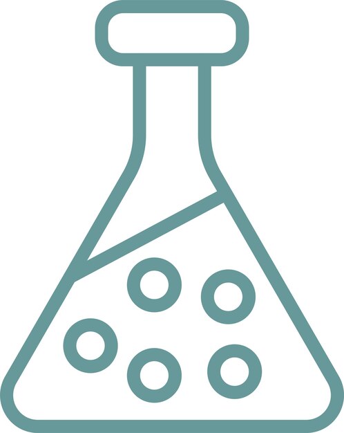 Diseño vectorial Estilo del icono del frasco químico