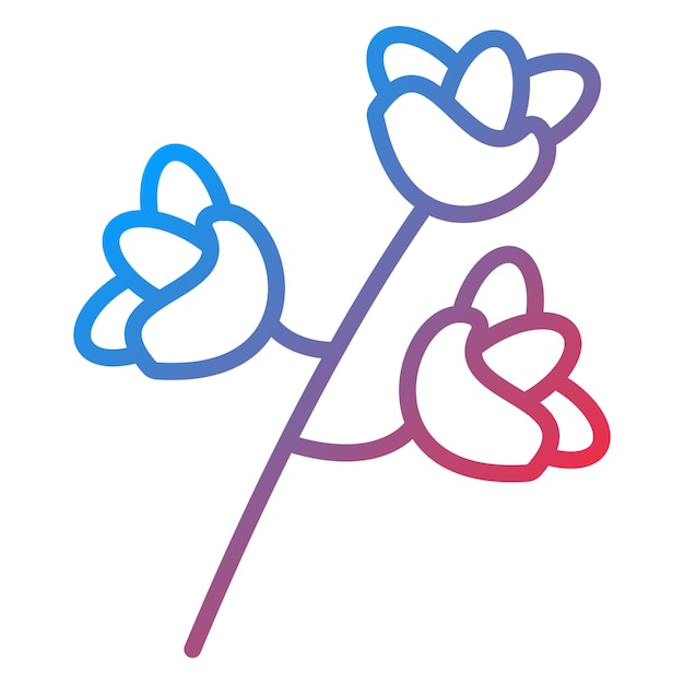 Diseño vectorial Estilo de icono de Freesia