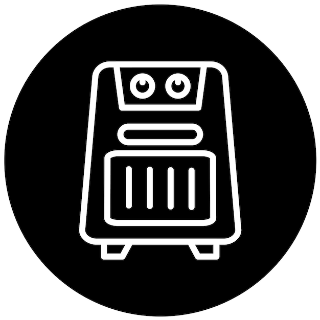 Diseño vectorial Estilo del icono de la freidora de aire
