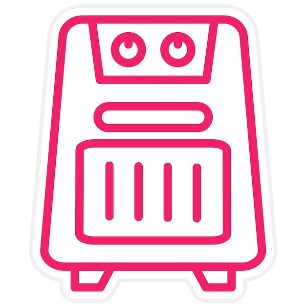 Diseño vectorial Estilo del icono de la freidora de aire