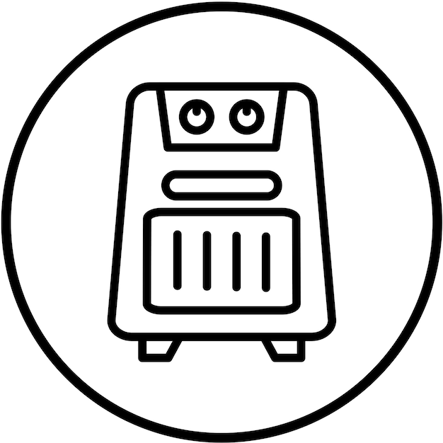 Diseño vectorial Estilo del icono de la freidora de aire