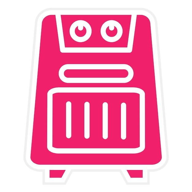 Diseño vectorial Estilo del icono de la freidora de aire