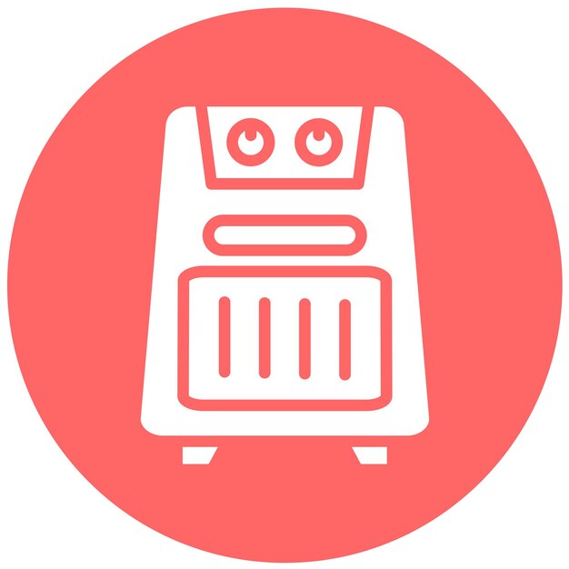 Diseño vectorial Estilo del icono de la freidora de aire