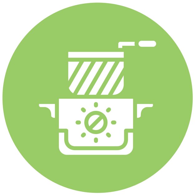 Diseño vectorial Estilo del icono de la freidora
